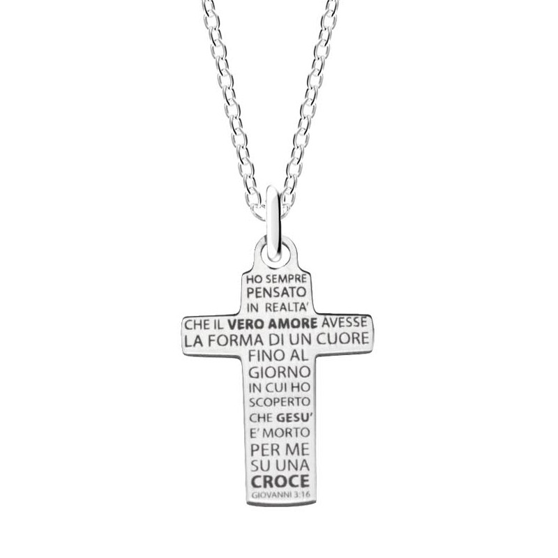 Collana croce "Amore vero"